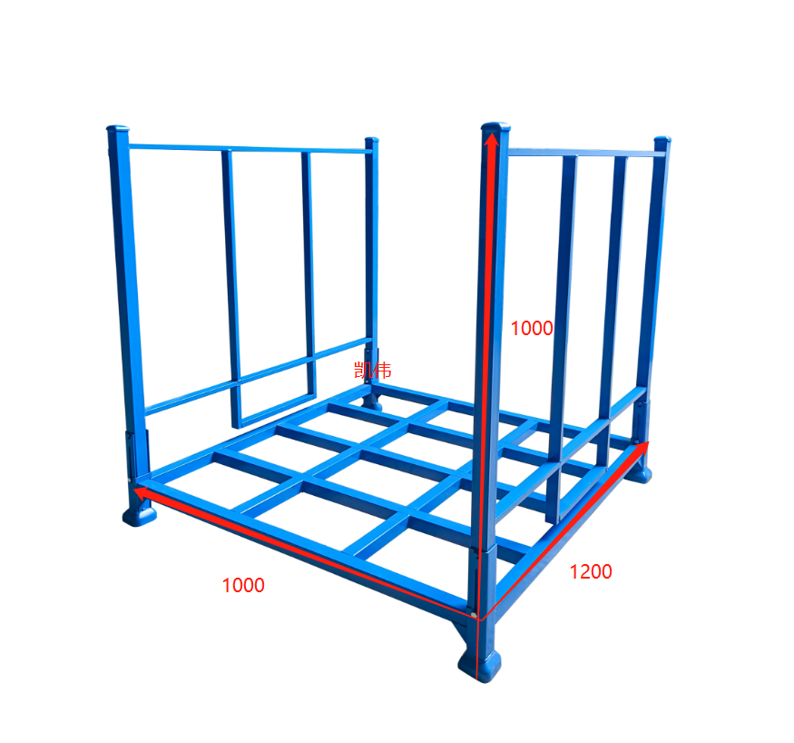 Foldable Stacking Turnover Rack Fabric Metal Steel Pallet Movable Foldable Stacking Shelf for Warehouse