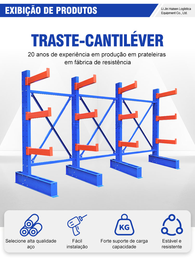 Selective Pallet Single Sided Ibeem Pvc Pipe Storage Cantilever Rack