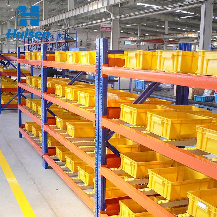 Carton Flow Rack System Gravity Roller Shelf Pick to Light Order Picking Warehouse Pallet Racking Storage Shelves OEM Factory