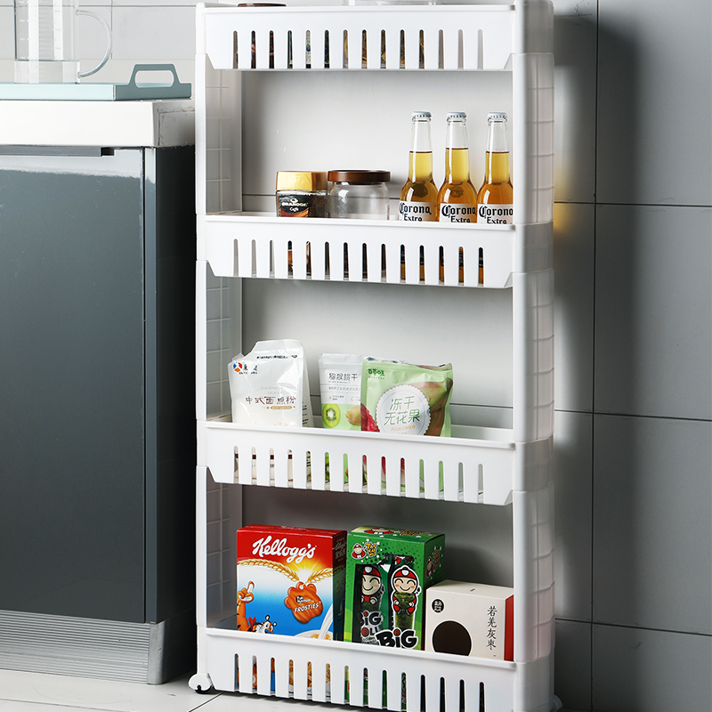 Slim Slide Out Storage Tower Rack Mesh Rolling Organization Serving Cart Shelf for Narrow Spaces Gap Storage Rack