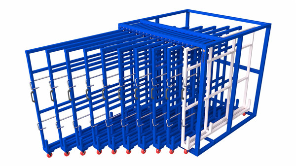 Vertical Roll Out Sheets Rack Storage Racks Drawer Racking Roll Out Vertical Sheet Metal Rack for Sheets Storage