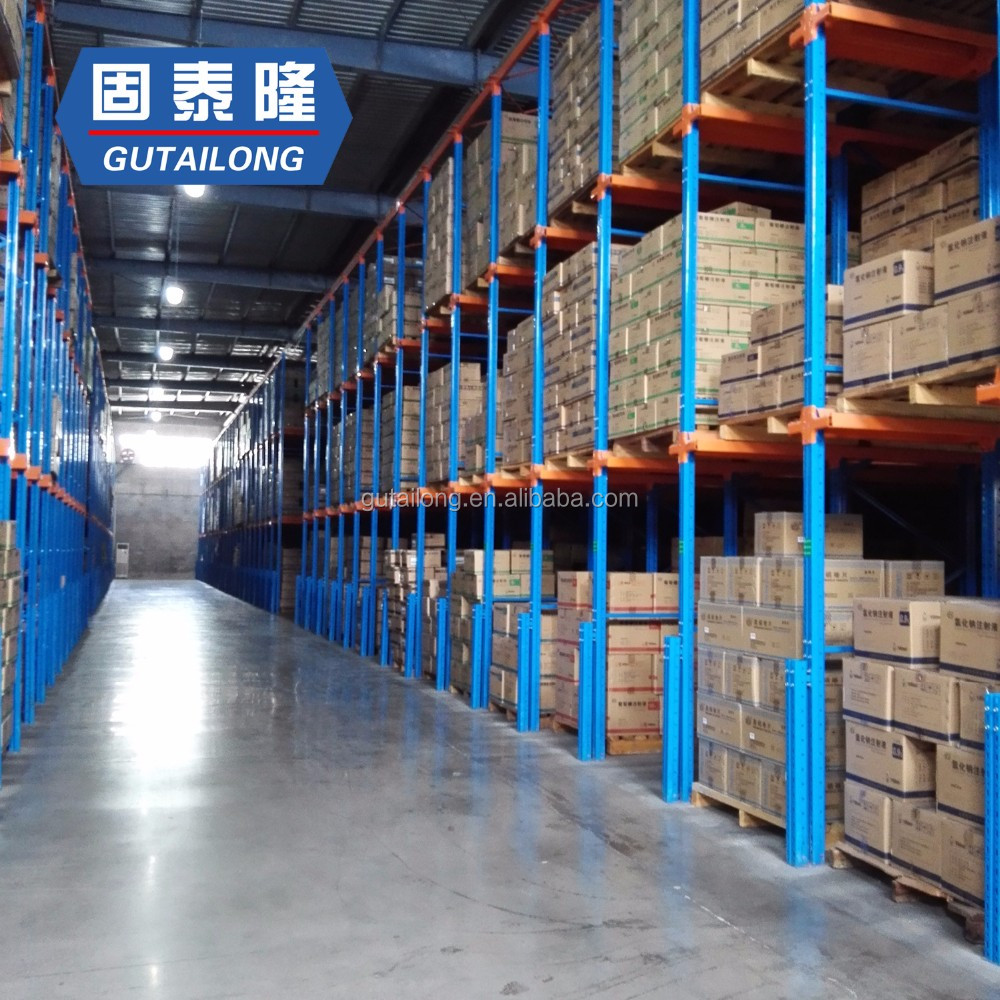 Drive-Through Pallet Racking Heavy Duty Steel Corrosion Protection 3-Layer High Capacity Adjustable Plug-In Industrial Rack