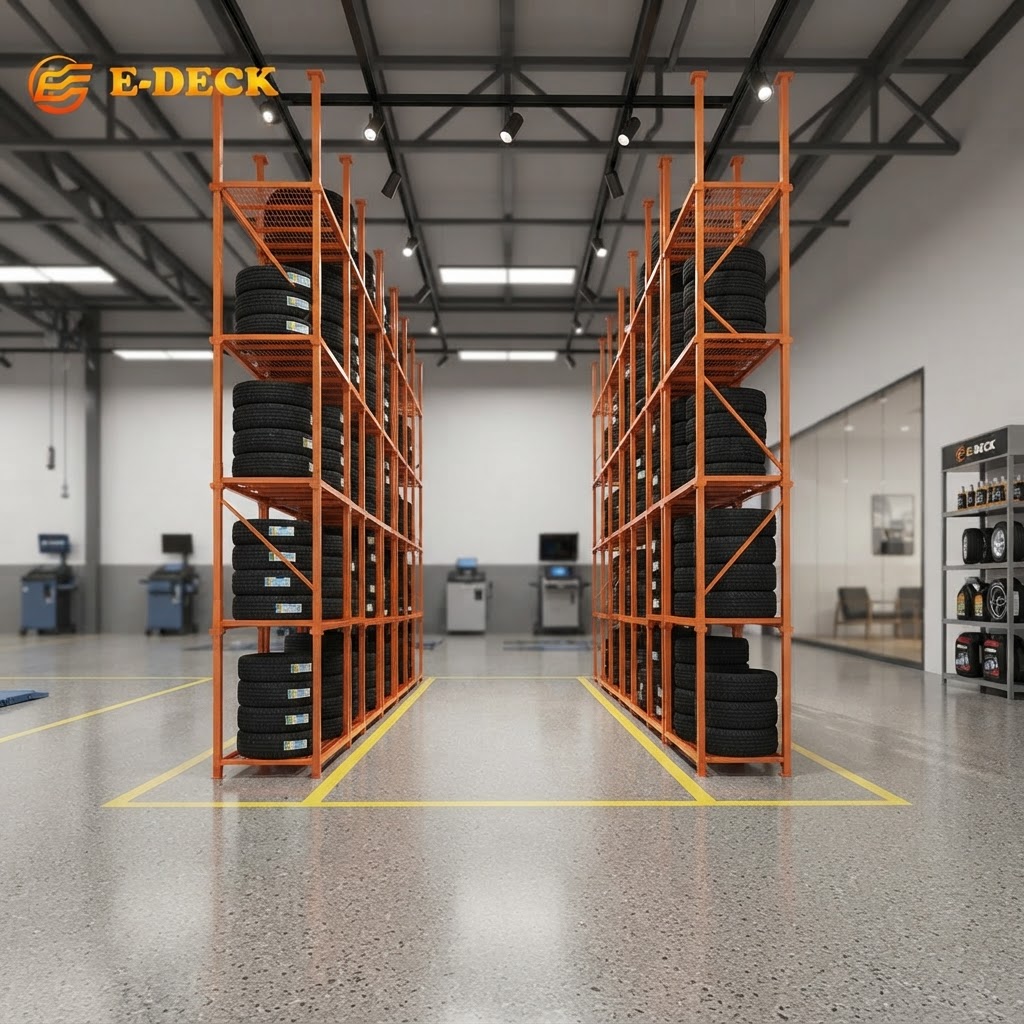 Storage Metal Welded Stackable Durable Heavy Duty Steel Truck Tyre Storage Rack for Warehouse
