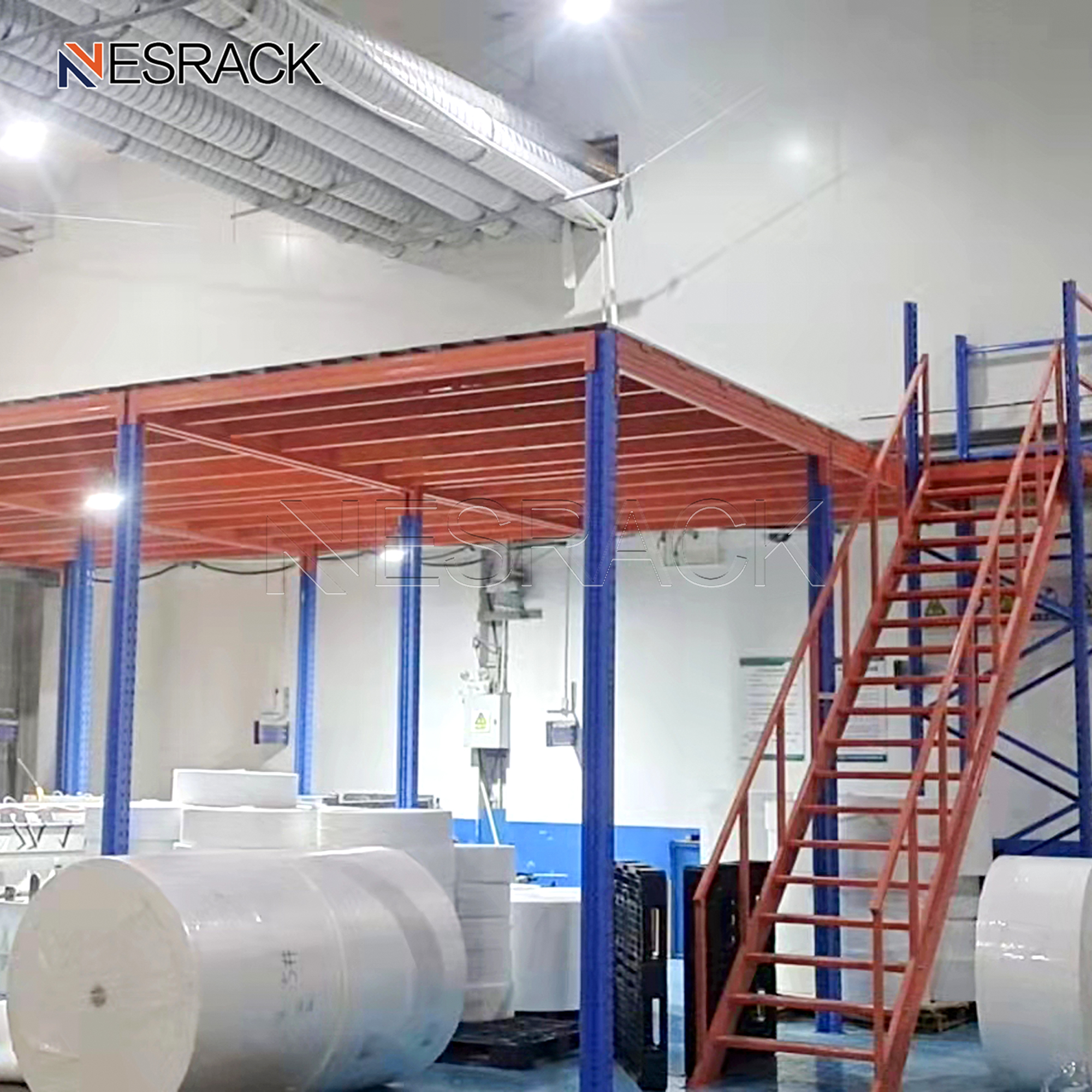 Custom Racking System Warehouse Storage Rack Second Floor Platform Heavy Duty Mezzanine Floor Steel Mezzanine