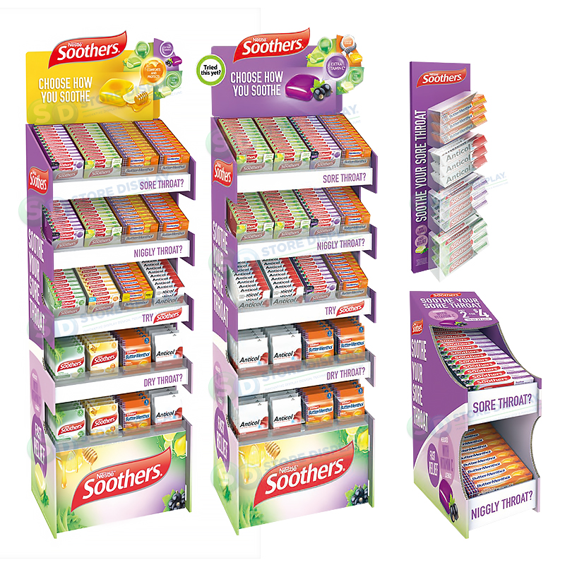 Pop Up Floor Corrugated Cardboard Display Shelf Stand Foldable Flooring Carton Display Rack Supermarket Store Fixture Displays
