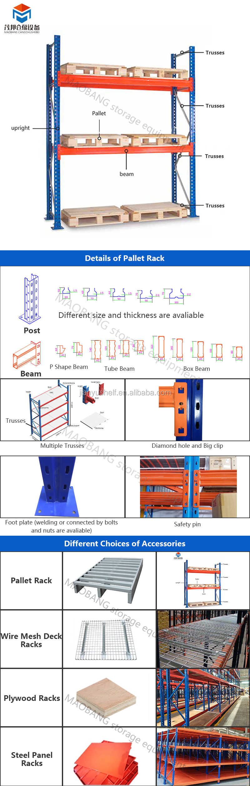 Selective Pallet Racking Dimensions and Structure