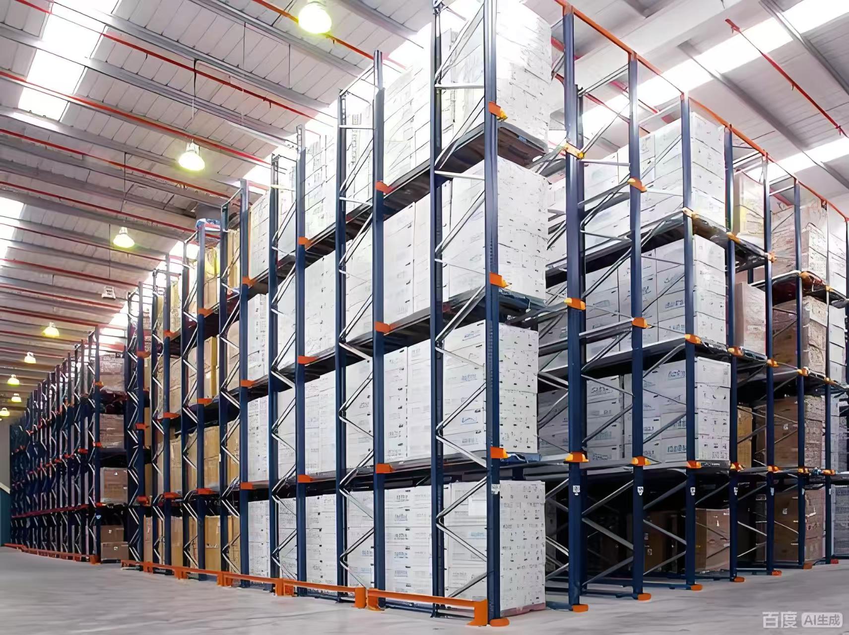 High Density Storage, First In Last Out, Powder Coated Carbon Steel Drive-in Racking