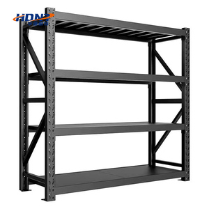4 Tier Black Steel Workshop Garage Shelving 300kg