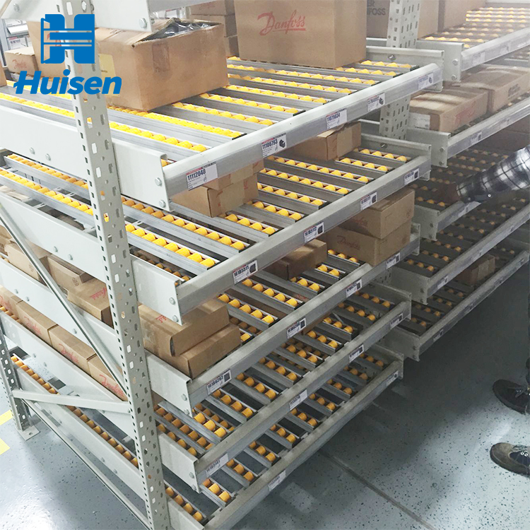 Carton Flow Rack with Roller Tracks Gravity FIFO Warehouse Storage Racking System Heavy Duty Industrial OEM Custom Adjustable