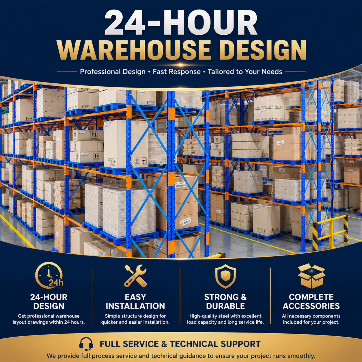 Warehouse Storage Rack Modular Metal Racking With High Loading Capacity For Bulk Wholesale Distribution Center