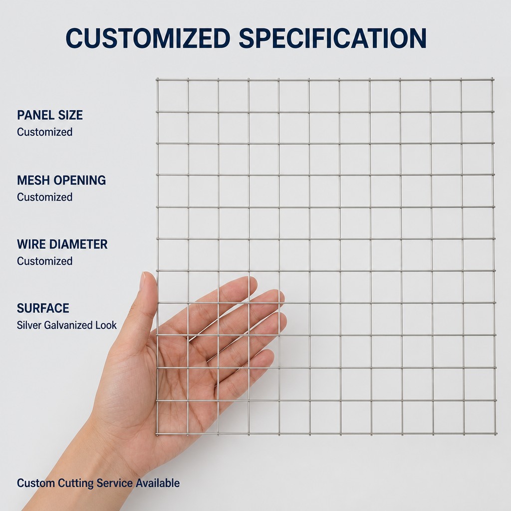 Heavy Duty Galvanized Steel Load Bearing Support Bar Drop-In Type Wire Mesh Decking Panel for Warehouse Pallet Rack Storage