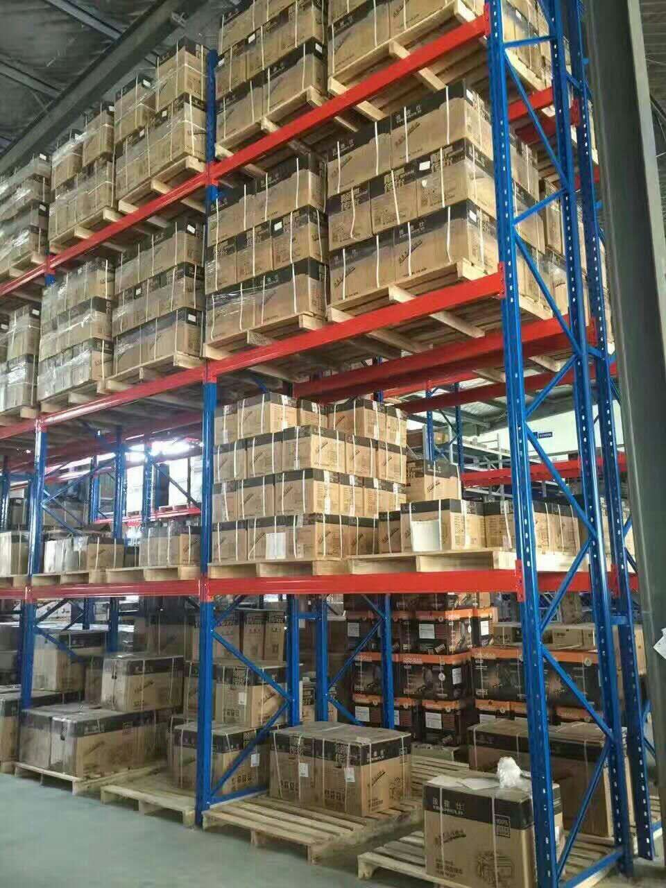 Blue-orange High Bay Heavy Duty Racking Adjustable Easy to Assemble Warehouse Storage Solutions Double the Storage Capacity