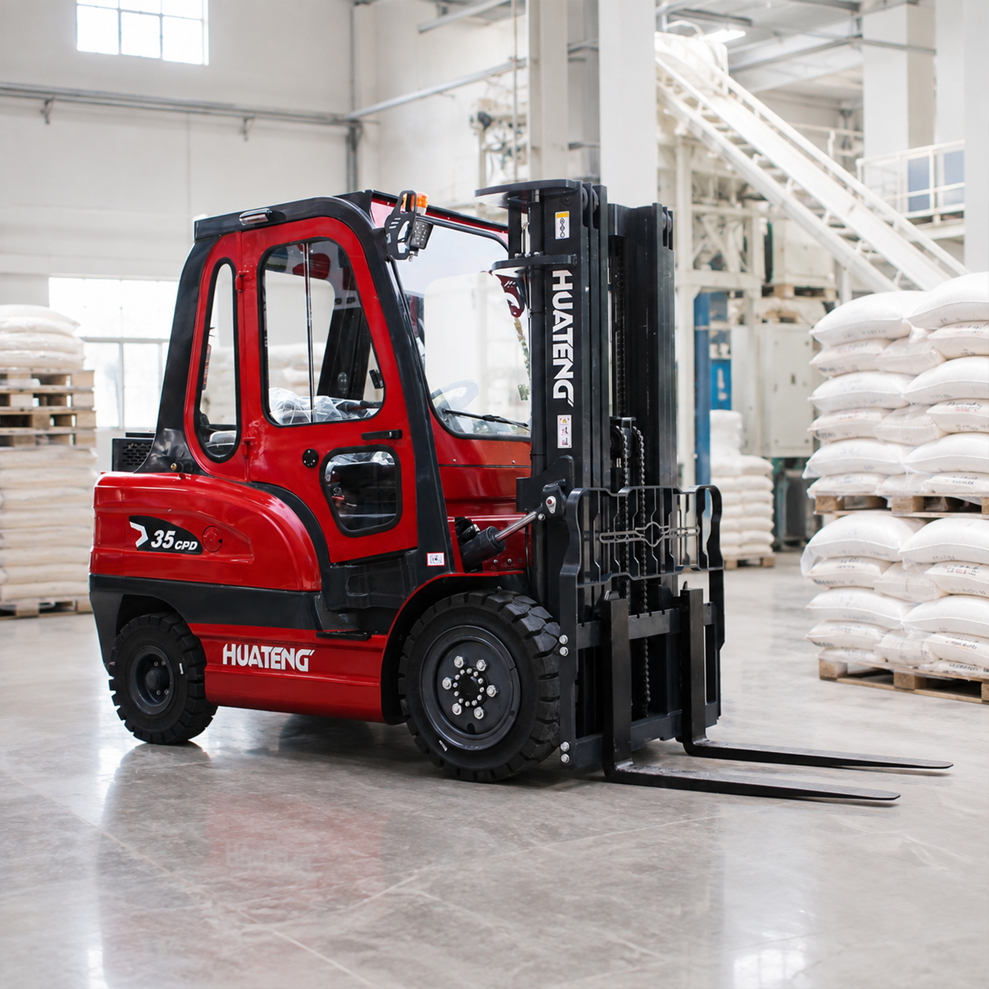 3 Ton 4 Ton 5 Ton Counterbalanced Warehouse Lift Truck With 80V System CE ISO Approved Heavy Duty Electric Forklift