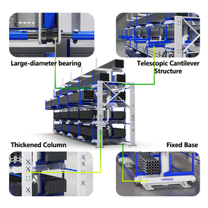 Industrial Racking System Heavy Duty Warehouse Pipe Storage Rack Custom Size Telescopic Profile Storage Rack for Steel Tube