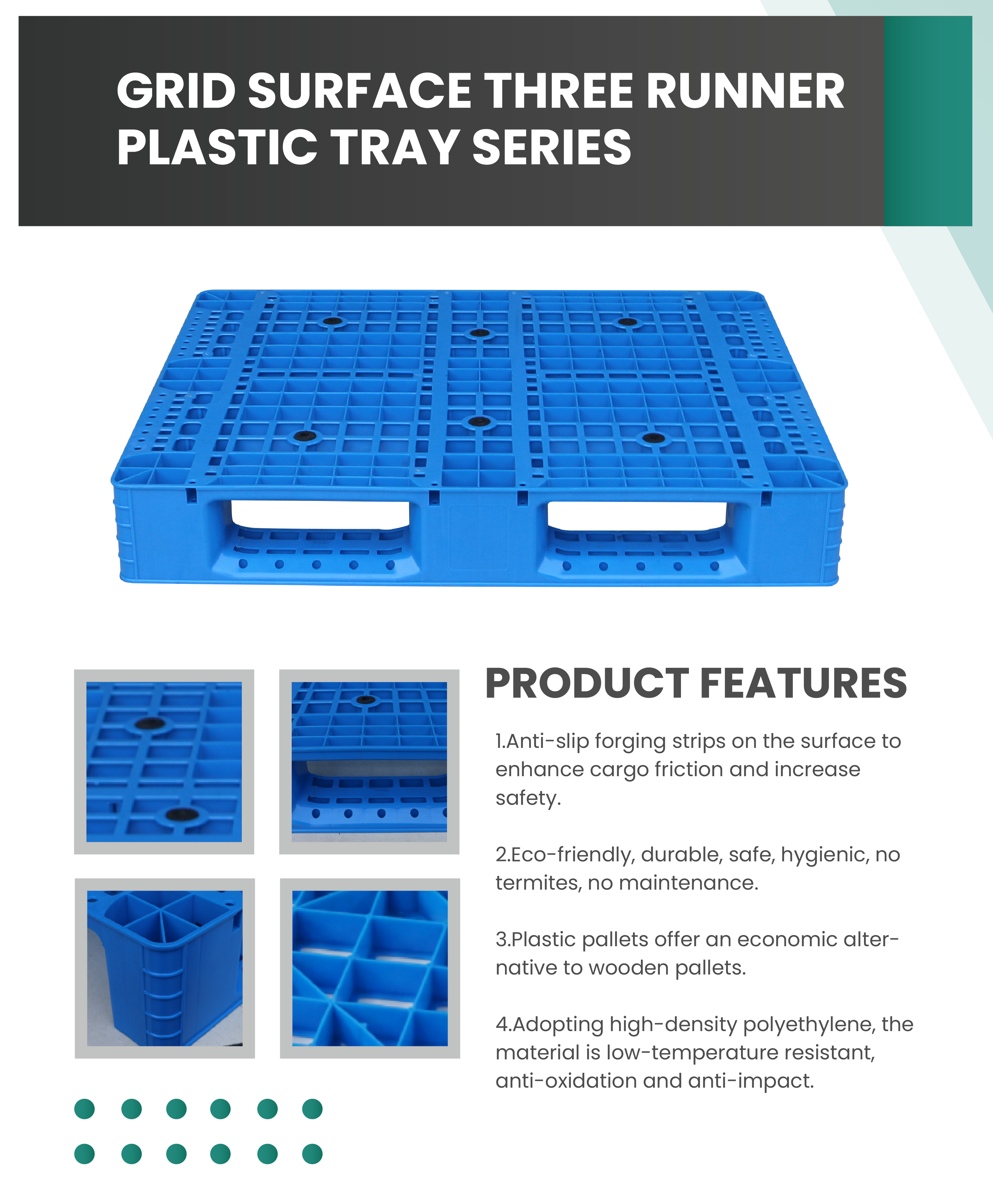Plastic pallet structure