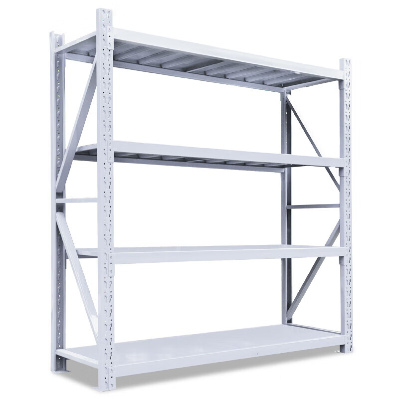 Heavy Duty 4-Layer Drive-Through Pallet Rack Iron Steel Powder Coated Adjustable Shelves Customizable Length for Warehouse
