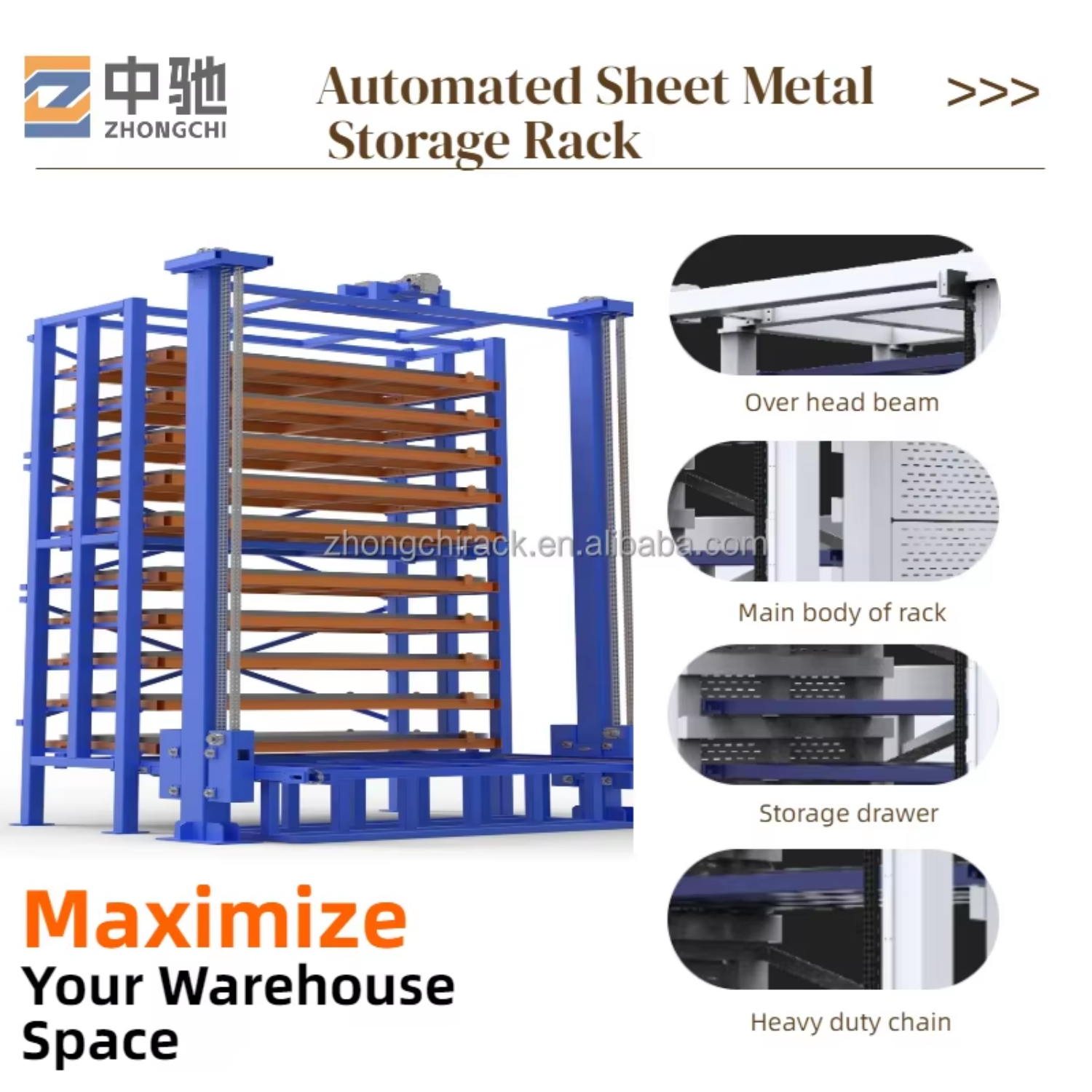 Intelligent Anti-Rust Powder Coated Warehouse Rack System for Steel Plate Storage Automated Multi-Layer Industrial Solution