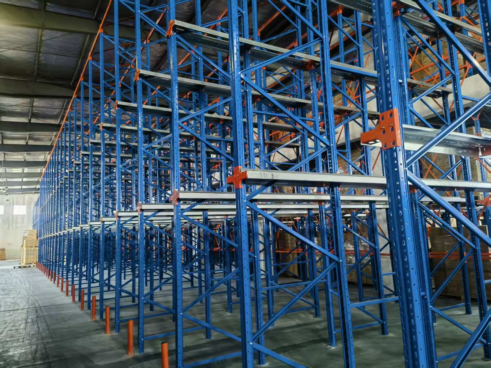 High Density Storage, First In Last Out, Powder Coated Carbon Steel Drive-in Racking
