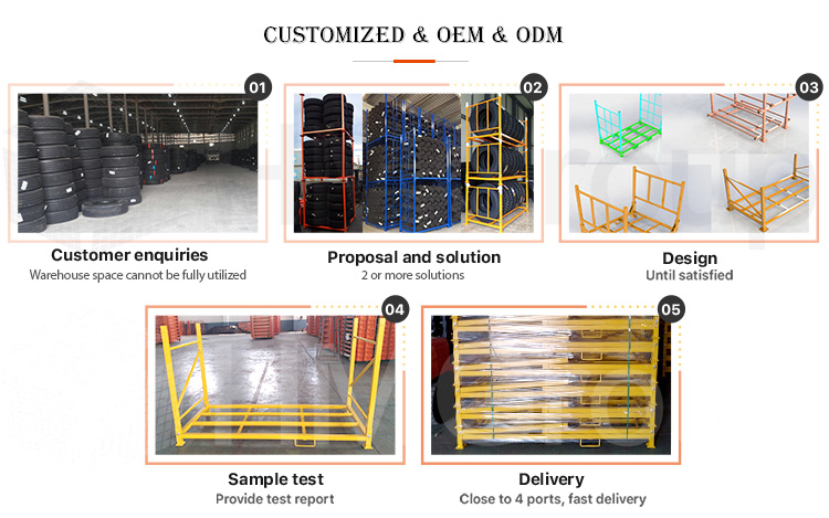 Customization Powder Coated Heavy Duty Steel Metal Stackable Demountable Textile Storage Rack for Fabric Rolls Warehouse