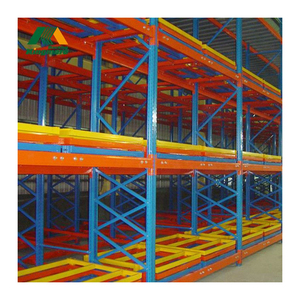 Heavy Duty Push Back Rack Stacking System Industrial Metal Rack Storage