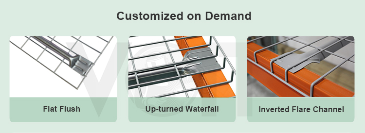 Factory Direct Price Steel Wire Mesh Decking Flared Channel Rack Shelving for Industrial Storage