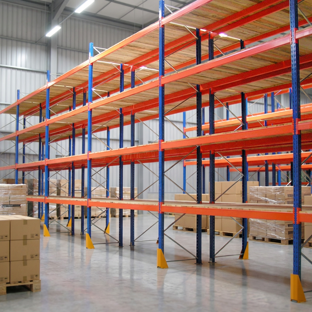 Customized Industrial Storage Wire Decking Galvanized Steel Selective Heavy Duty Pallet Rack