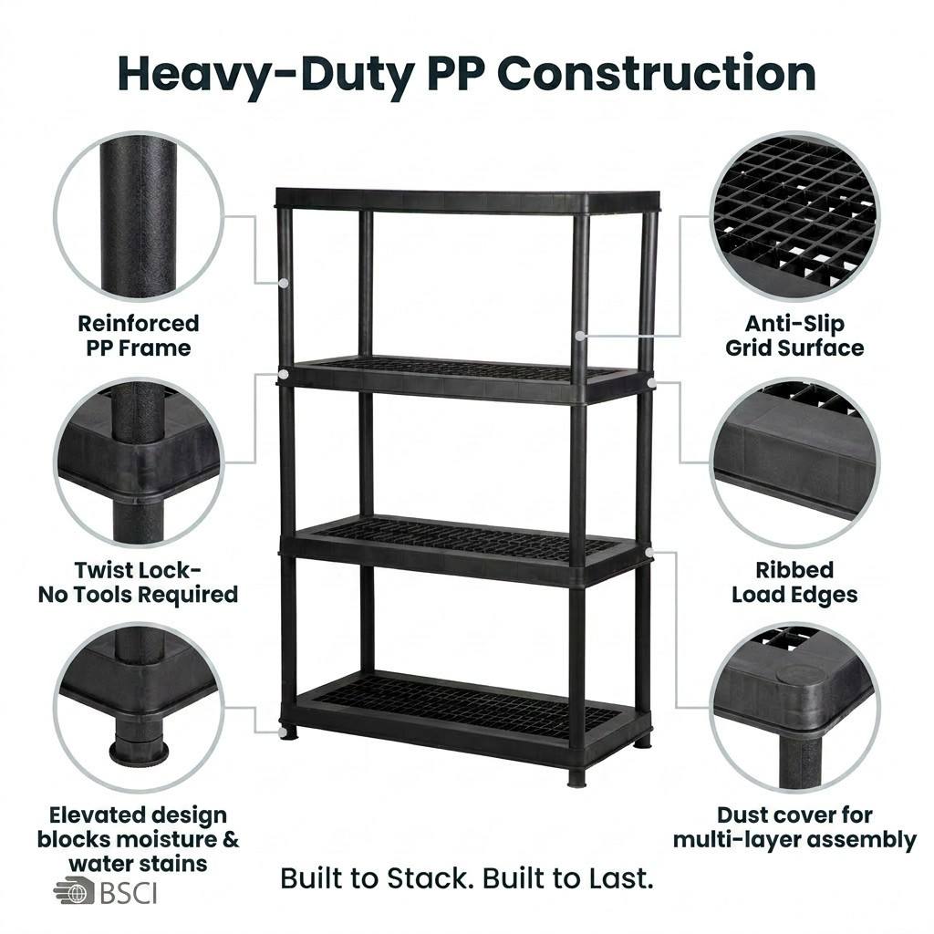 Heavy Duty Storage Shelf Shelving 91*46*135CM Stacking Racks Racking System for Commercial,Office &Industrial Storage