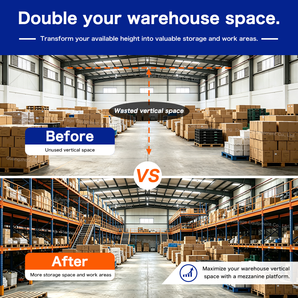 Heavy Duty Mezzanine Racking System with Pallet Rack Steel Warehouse Storage Platform Multi Level Industrial Shelving