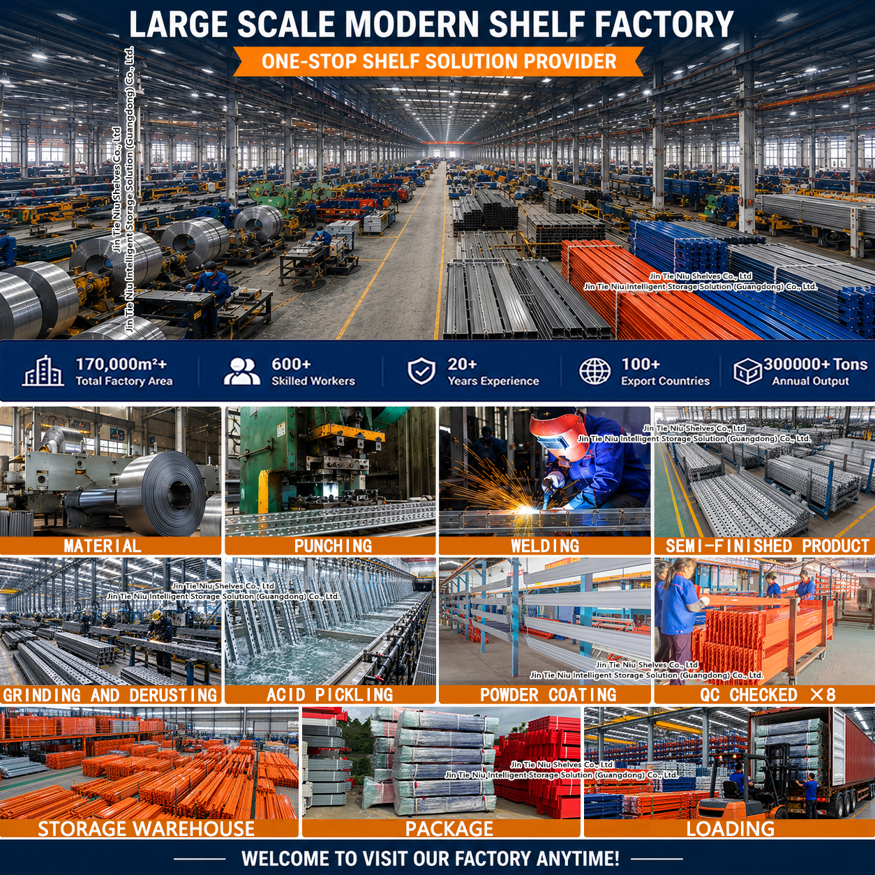 3 Pallet Levels Heavy Duty Steel Warehouse Rack Selective Pallet Racking System 3000KG