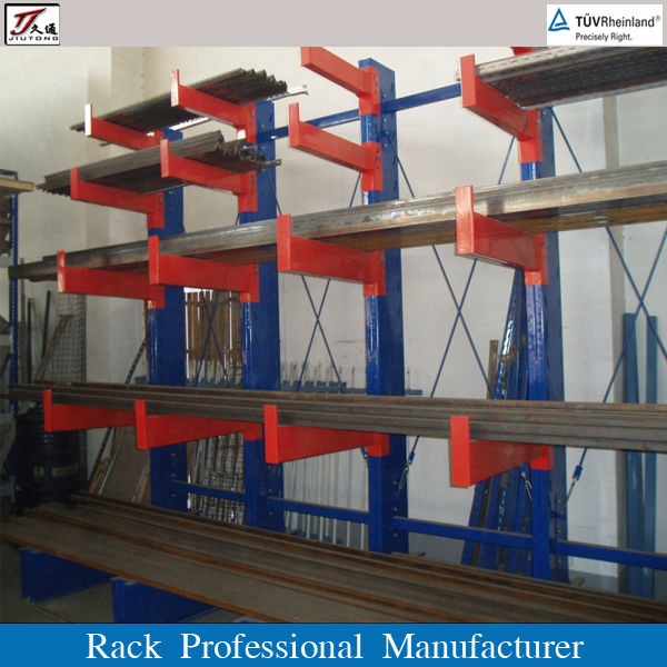 Steel Profile Cantilever Rack Heavy Duty 5 Layer Powder Coated Storage System for Angles Channels Beams