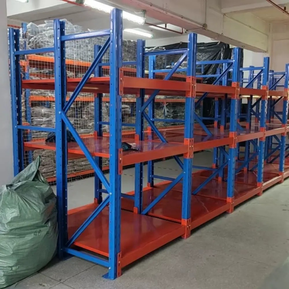 Warehouse Racks Metal Shelves Storage Shelf Rack Three Post Rack 1000 to 3000kgs Per Level Library Book Stack OEM Factory