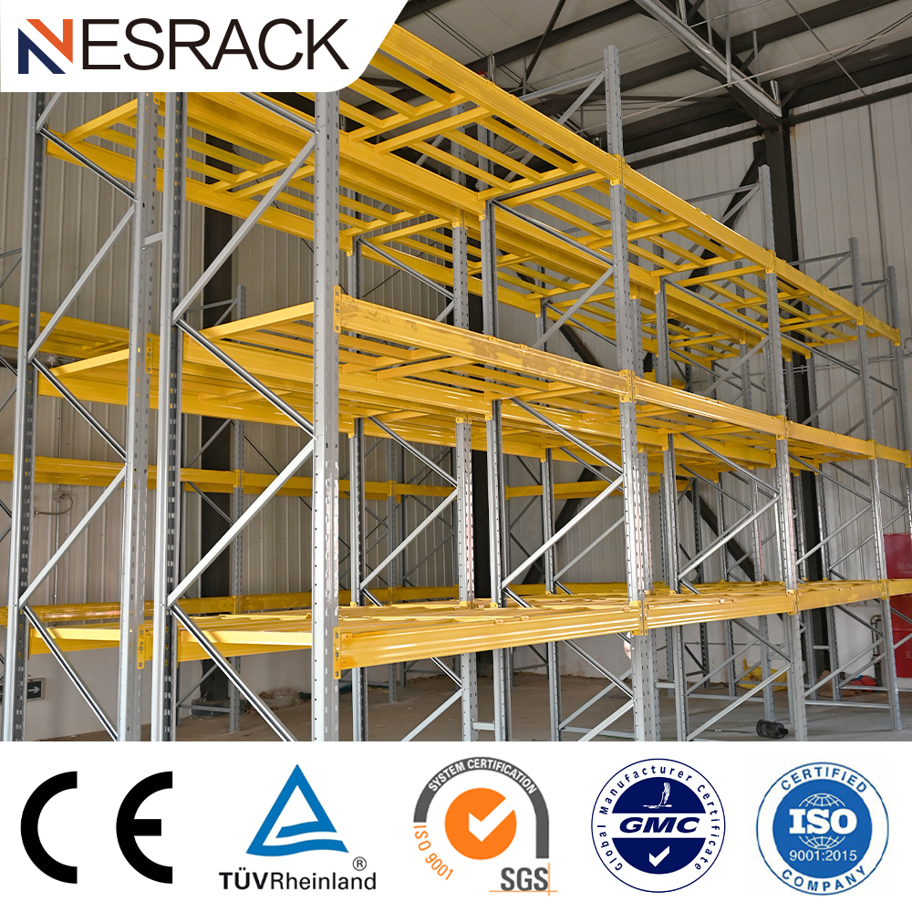 Custom 5Layer Adjustable Heavy Duty Pallet Racking Selective Pallet Racking Warehouse Storage Shelving Durable Steel Rack System