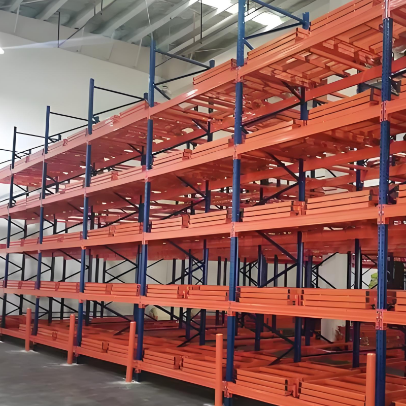 Cost Effective Push Back Pallet Racking LIFO Inventory Management Push Back Rack for Small &amp; Medium Logistics Warehouse