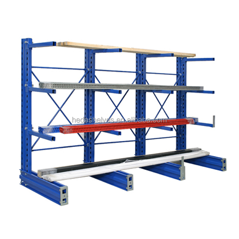 Cantilever Storage Rack Heavy Duty Single Sided H Steel Factory Cantilever Racking For Warehouse