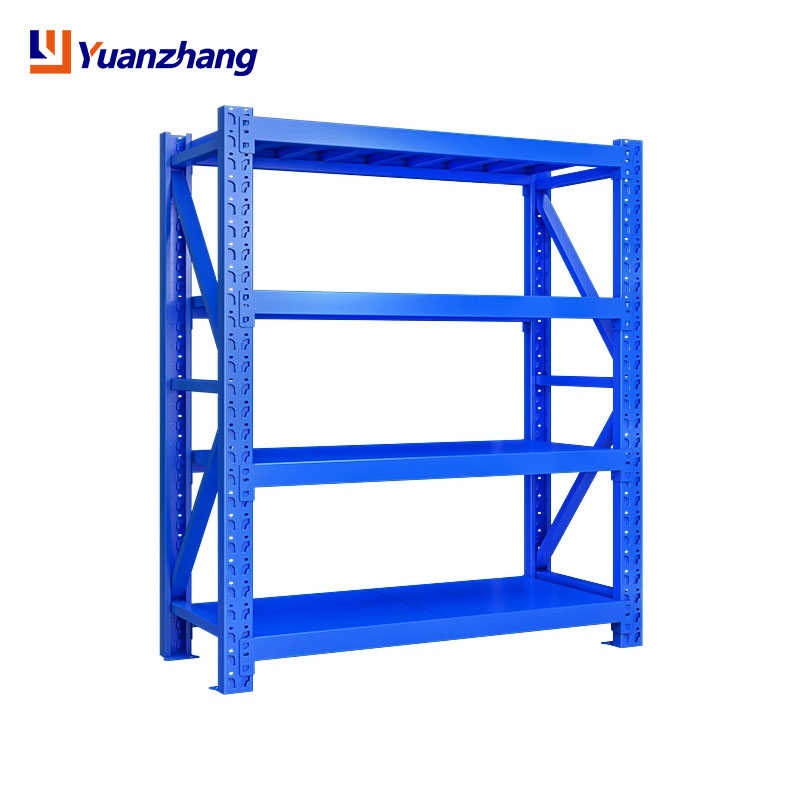 Custom Steel Heavy Duty Shelving 300 Kg Layer Garage Black 4 Tier Warehouse Storage Metal Stacking Rack Unit for Warehouse