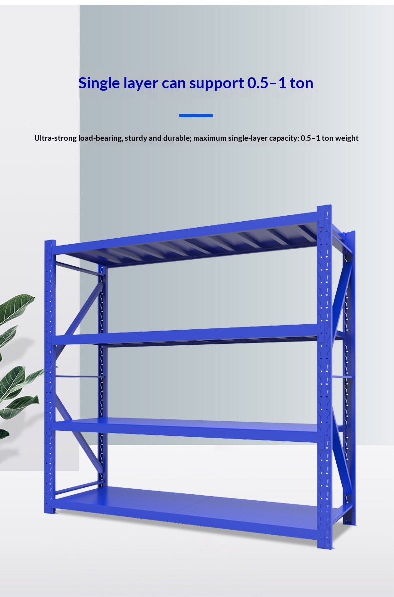 Multi-tier Light Medium Heavy-Duty Warehouse Shelving; Steel Racking Storage Rooms; Thickened Floor-Standing Storage Racks China