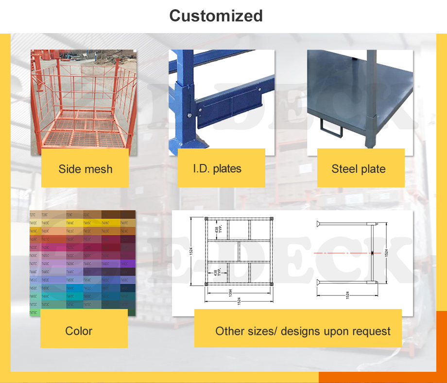 Customized Heavy Duty Metal Powder Coated Storage Steel Stacking Racks for Warehouse