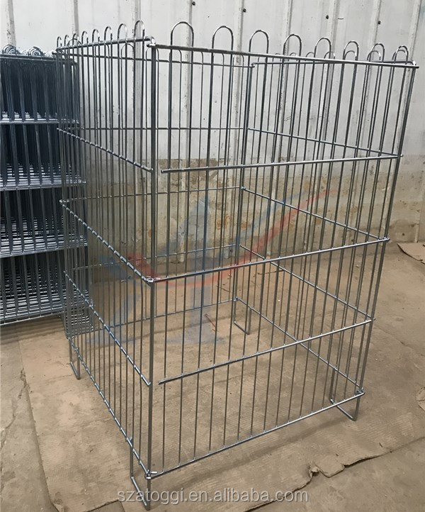 Light Duty Galvanized Steel Wire Shelving Collapsible Small Wire Rack with 50kg Load Capacity