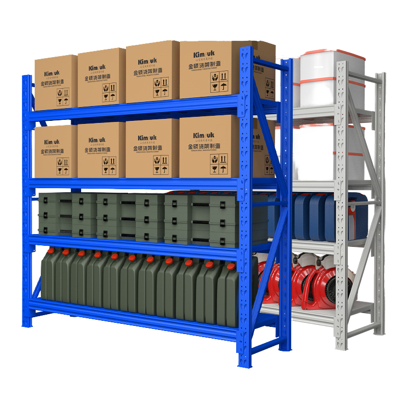 Custom Heavy Duty Stackable Adjustable Durable Rust-Proof Powder Coated Steel Industrial Warehouse Shelving Rack 500KG Capacity