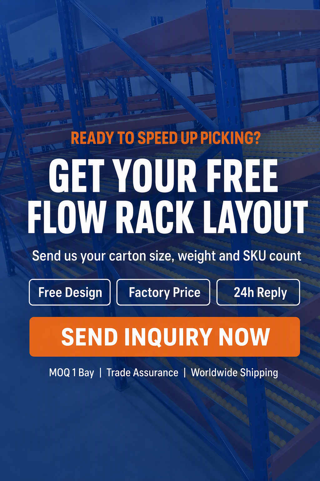 Carton Flow Rack System Gravity Roller Shelf Pick to Light Order Picking Warehouse Pallet Racking Storage Shelves OEM Factory