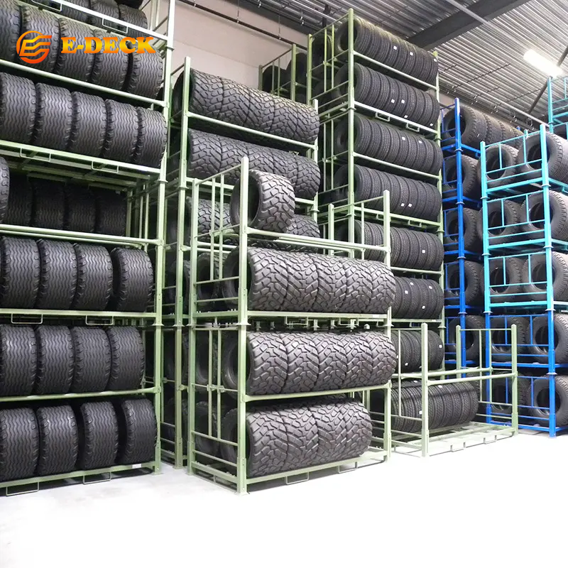 High Quality Auto Industry Detachable Durable Truck Storage Stacking Tire Pallet Rack