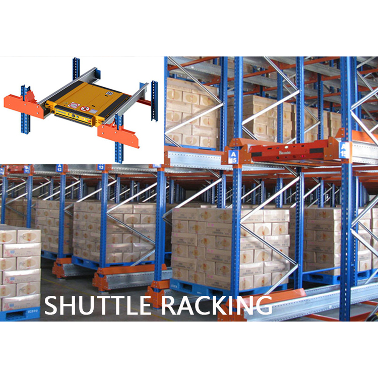 High-Density Shuttle Rack System Asrs 4 Way Shuttle Racking Heavy Duty Pallet Shuttle Racking