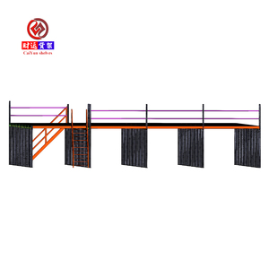 Two-Storey Indoor Steel Platform Racking Multi-Shelving Units Ladder Stairs for Pallet Storage Cargo Storage Equipment for