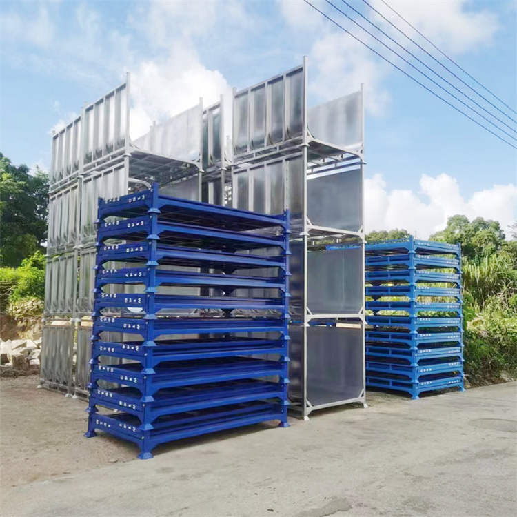 U-stack Folding Stock Heavy Duty Pallet Rack Metal Shelf Folding Logistics Storage Shelves Pallet Rack Stackable