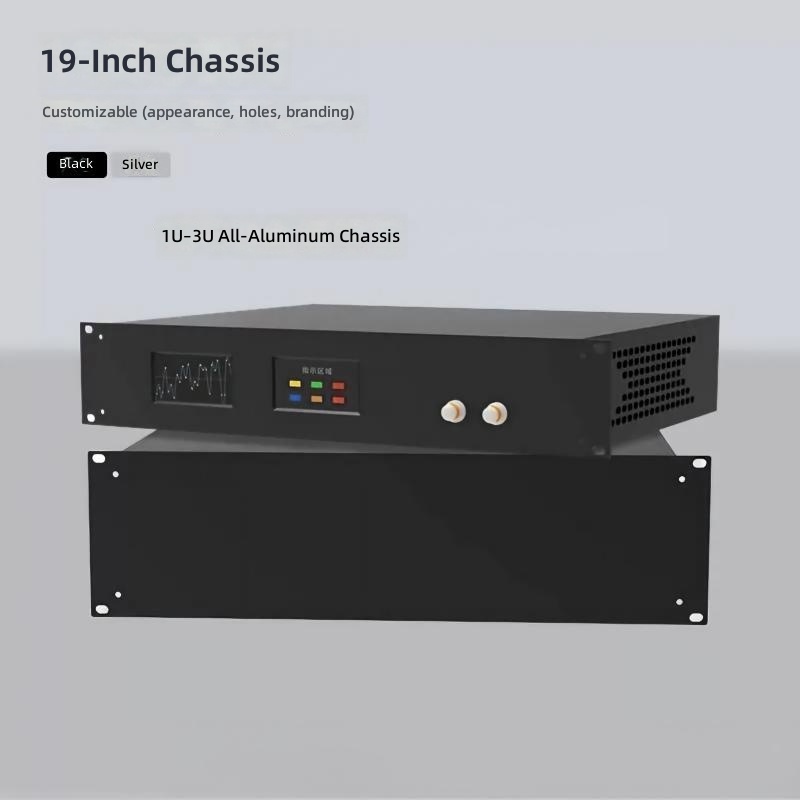 Custom Aluminum/Q235 Sheet Metal 19 Inch Rack Mount Chassis Laser Cutting Bending OEM