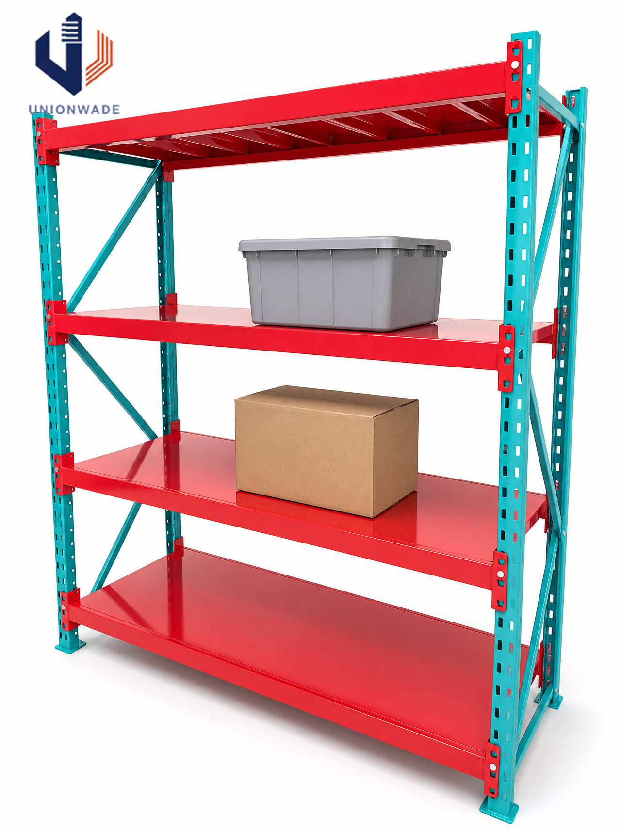 Industrial Medium Duty Steel Storage Rack Boltless Shelving System with Adjustable Shelves for Warehouse Organization