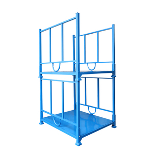 Warehouse Storage Metal Stackable Rack Heavy Duty Pallet Stacking Frames Foldable Customized