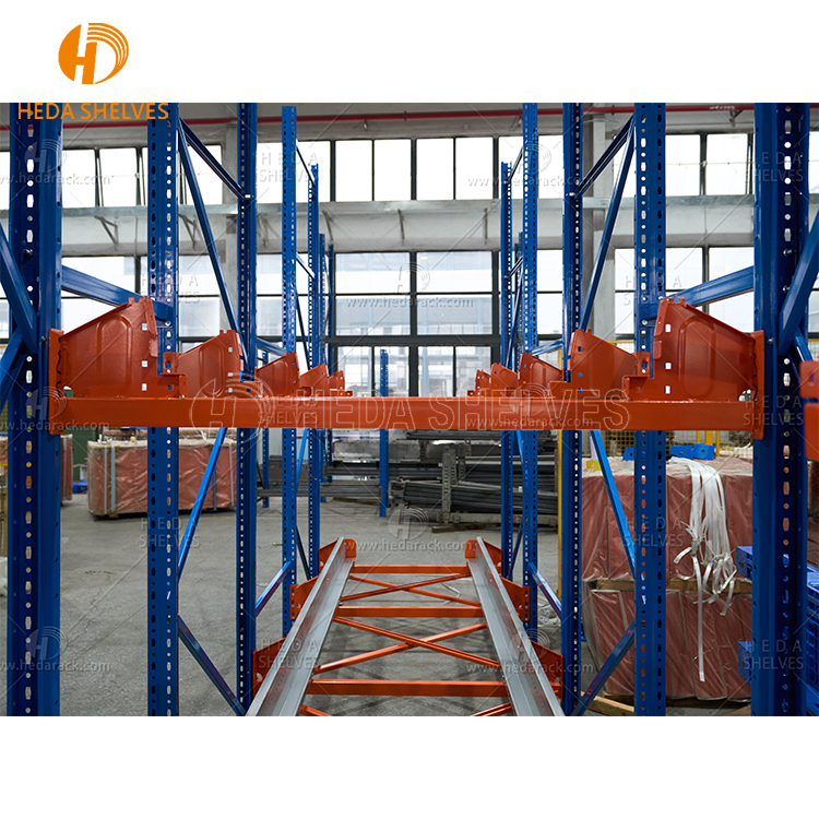 Warehouse Semi-autometic Racking System 4 Ways Direction Shuttle Car Remote Control Radio Shuttle Racking