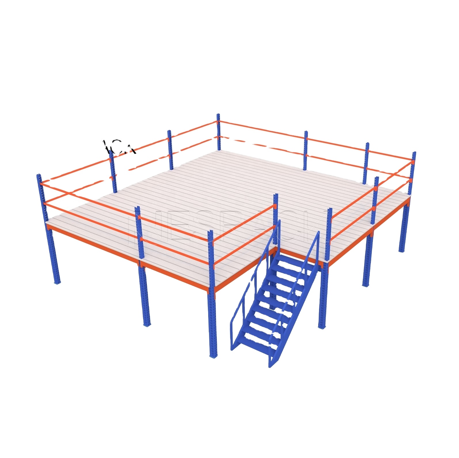 Customized Heavy Duty Steel Mezzanine Floor Second Floor Platform Wire Shelving for Warehouse Storage Second Mezzanine Floor