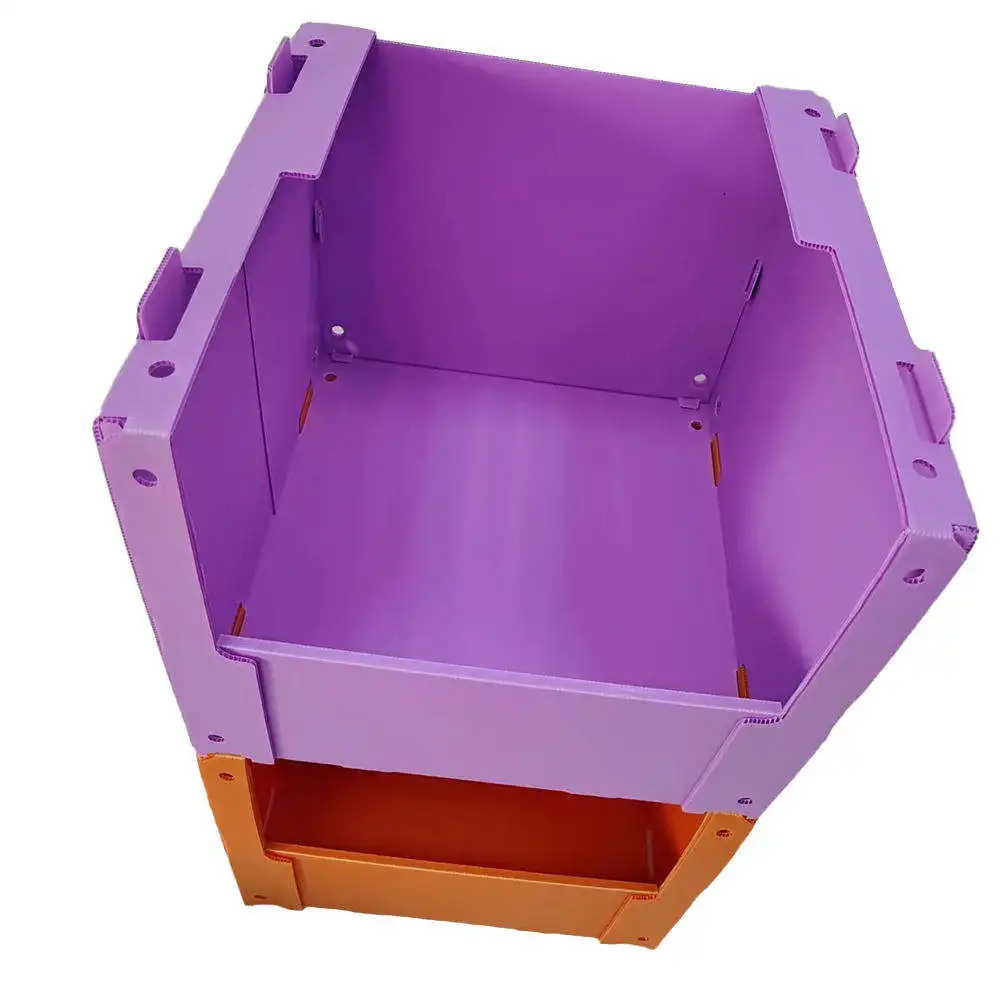 Warehouse Clothing Storage Box Corrugated Plastic Stackable Clothing Picking Bin